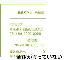 全体が写っていない